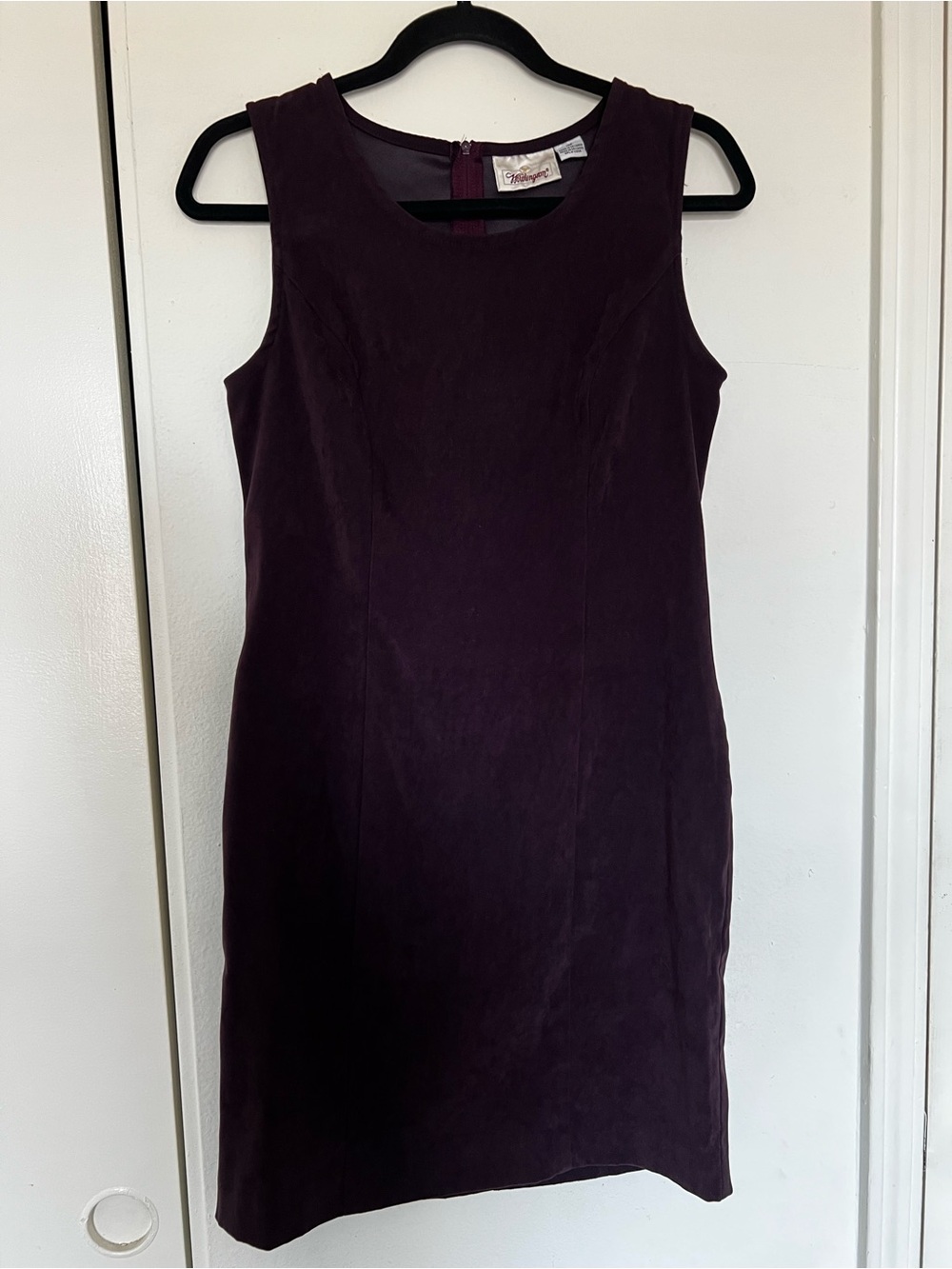 Worthington Velvet Deep Plum Sleeveless Sheath Dress
